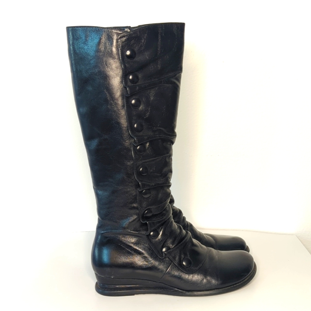 Miz Mooz Women's Size 8 Bloom Boots Black Leather Victorian Steampunk EUC